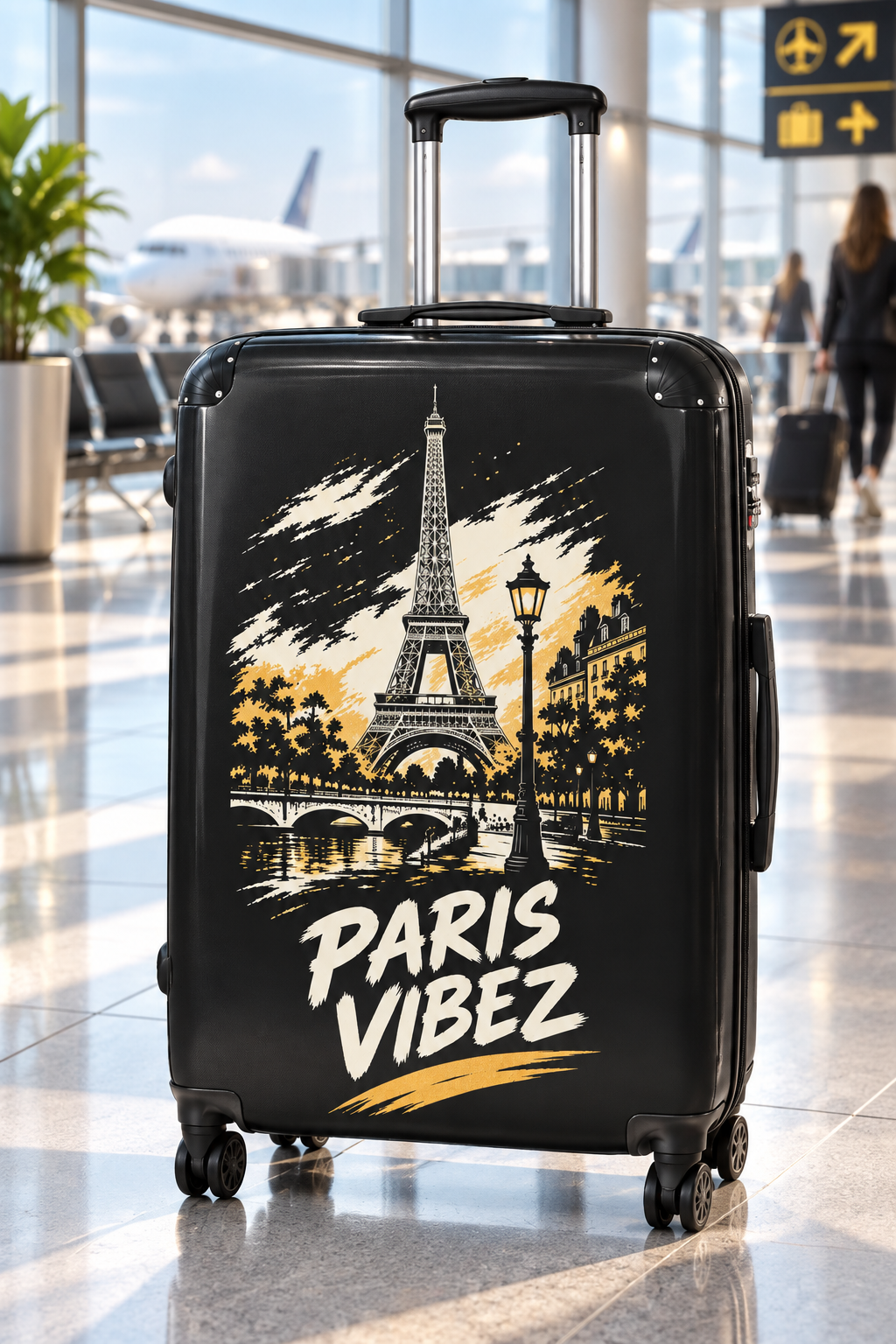 Paris Vibez Suitcase | Eiffel Tower Travel Luggage