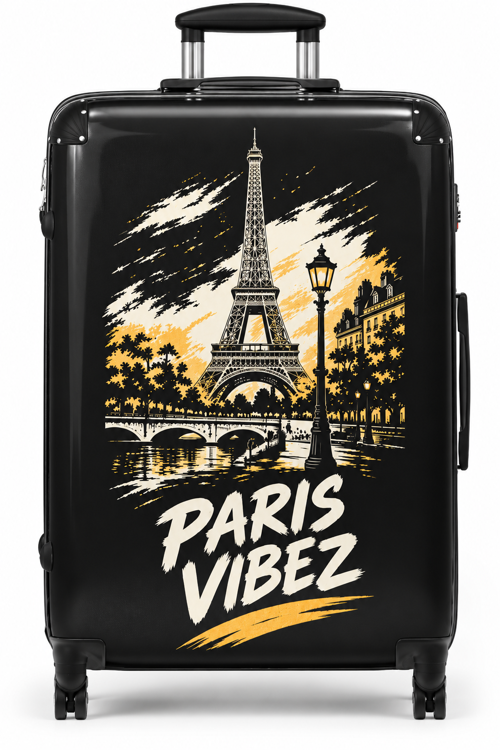 Paris Vibez Suitcase | Eiffel Tower Travel Luggage