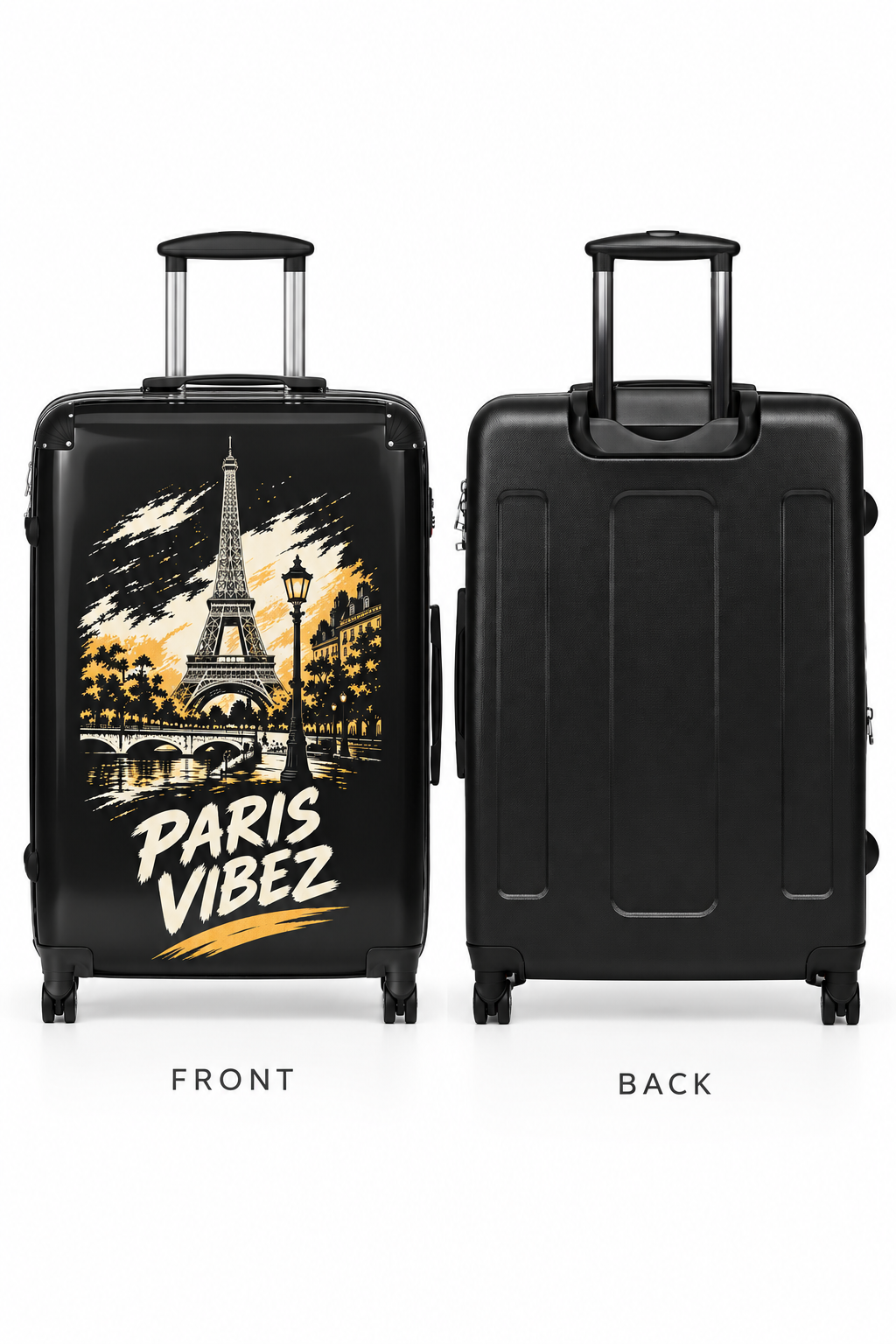 Paris Vibez Suitcase | Eiffel Tower Travel Luggage