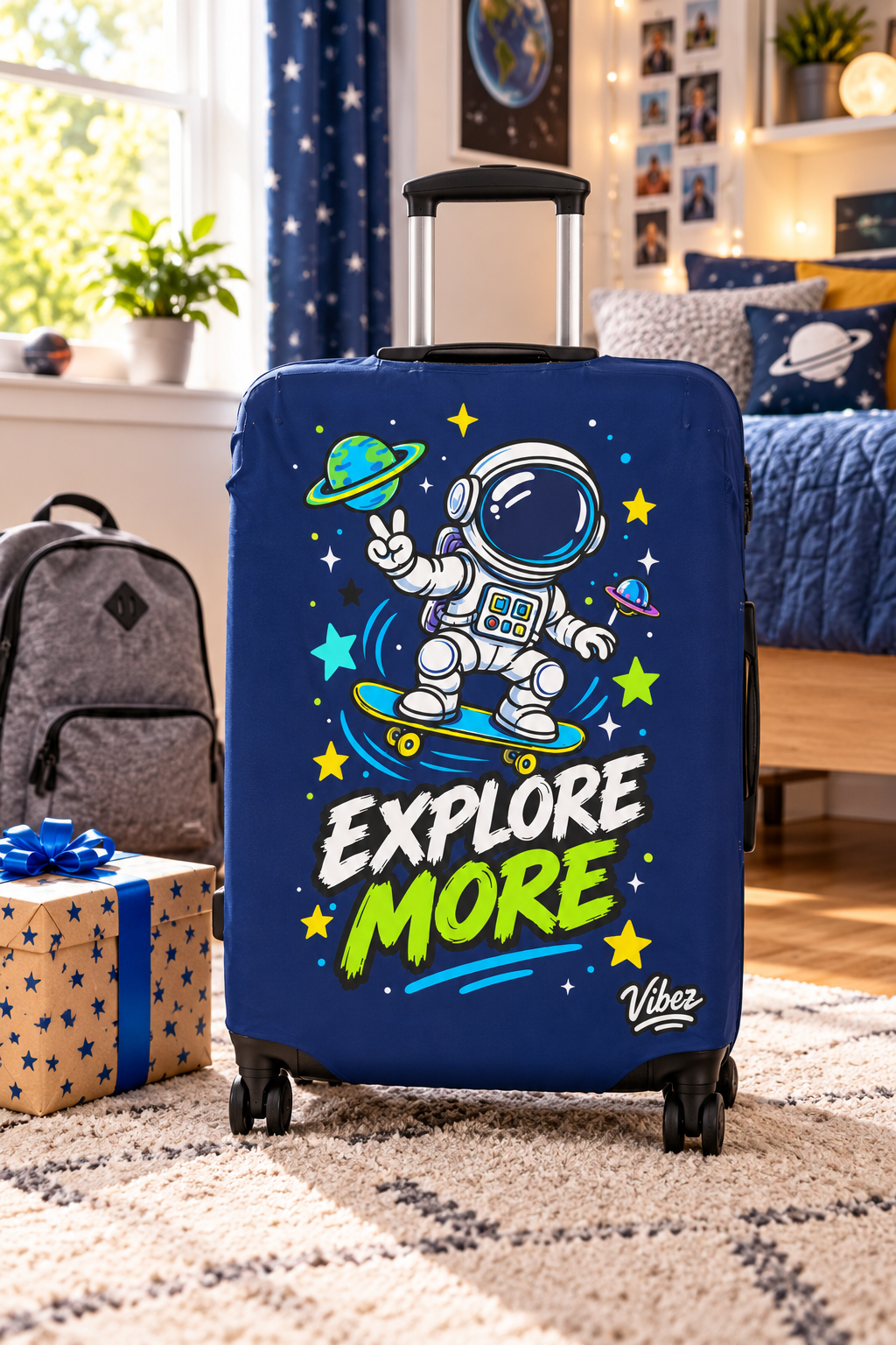 Explore More Astronaut Luggage Cover | Space Skateboard Design