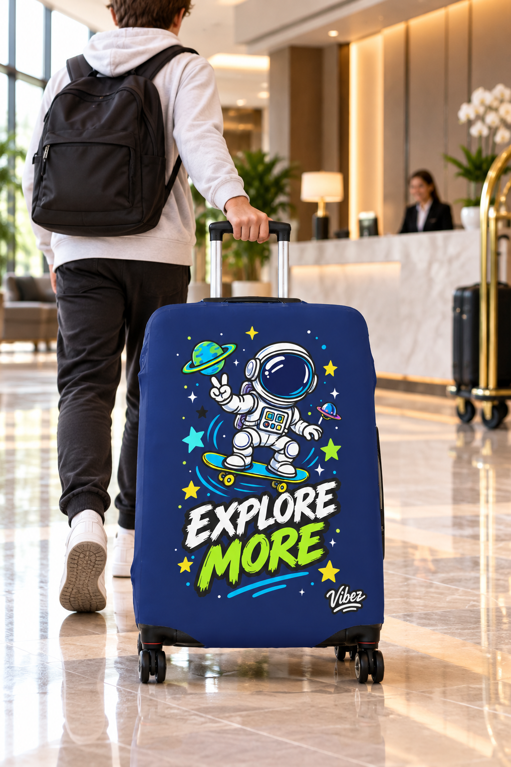 Explore More Astronaut Luggage Cover | Space Skateboard Design