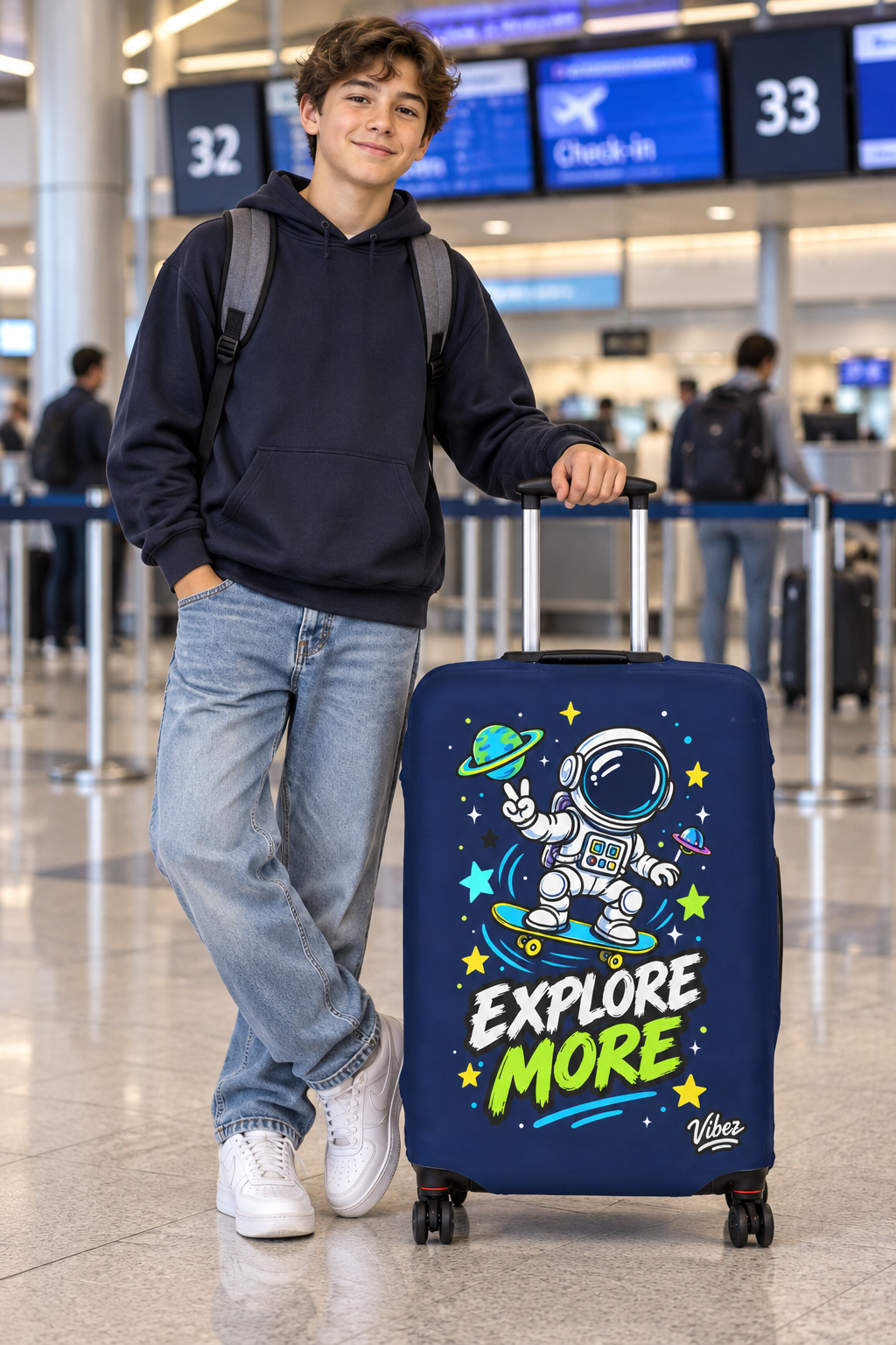 Explore More Astronaut Luggage Cover | Space Skateboard Design