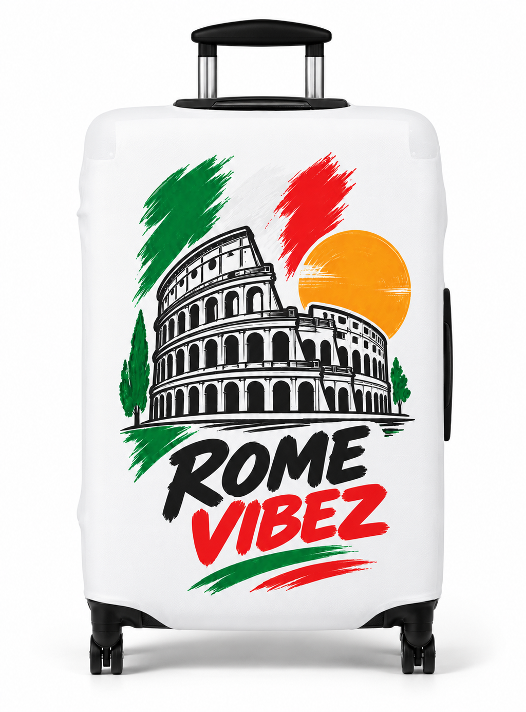Rome Vibez Luggage Cover | Colosseum Italy Travel Case