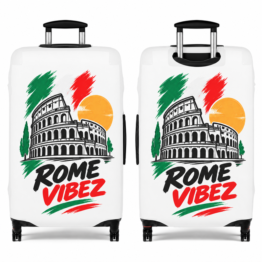 Rome Vibez Luggage Cover | Colosseum Italy Travel Case