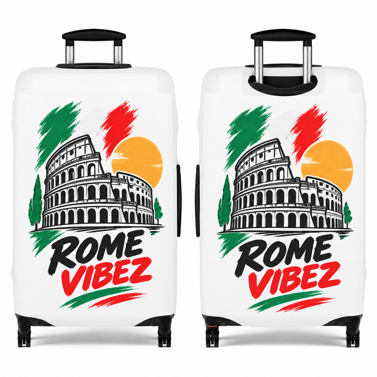 Rome Vibez Luggage Cover | Colosseum Italy Travel Case