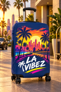 LA Vibez Luggage Cover | Palm Trees Sunset City Skyline