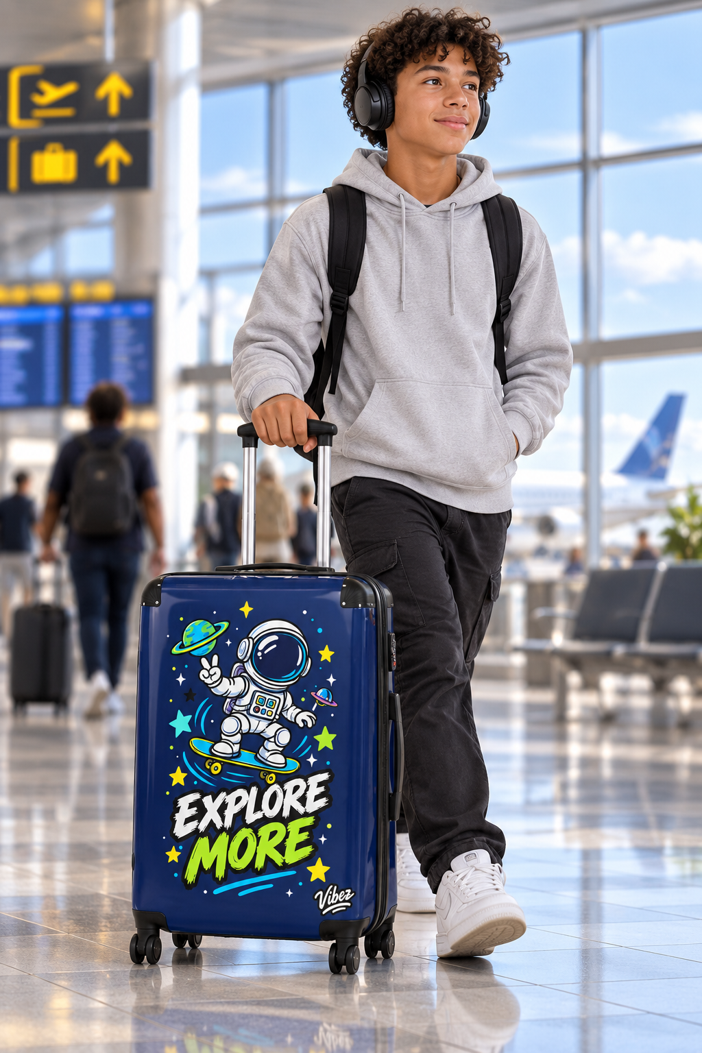 Astronaut Skateboard Explore More Suitcase | Kids Luggage, Space Travel
