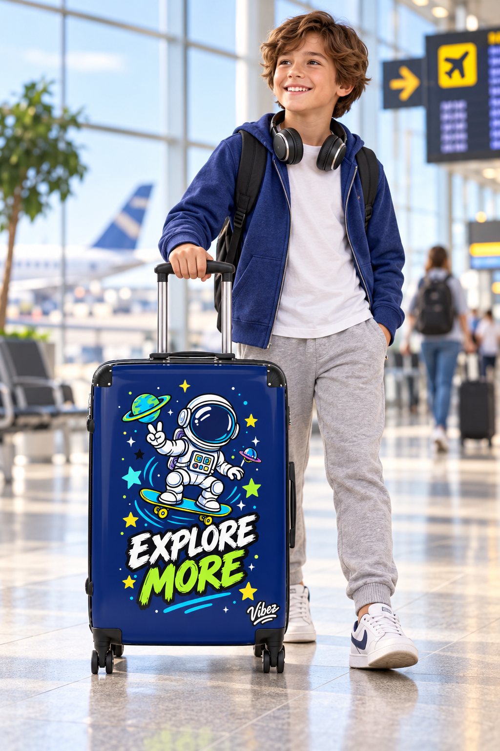 Astronaut Skateboard Explore More Suitcase | Kids Luggage, Space Travel