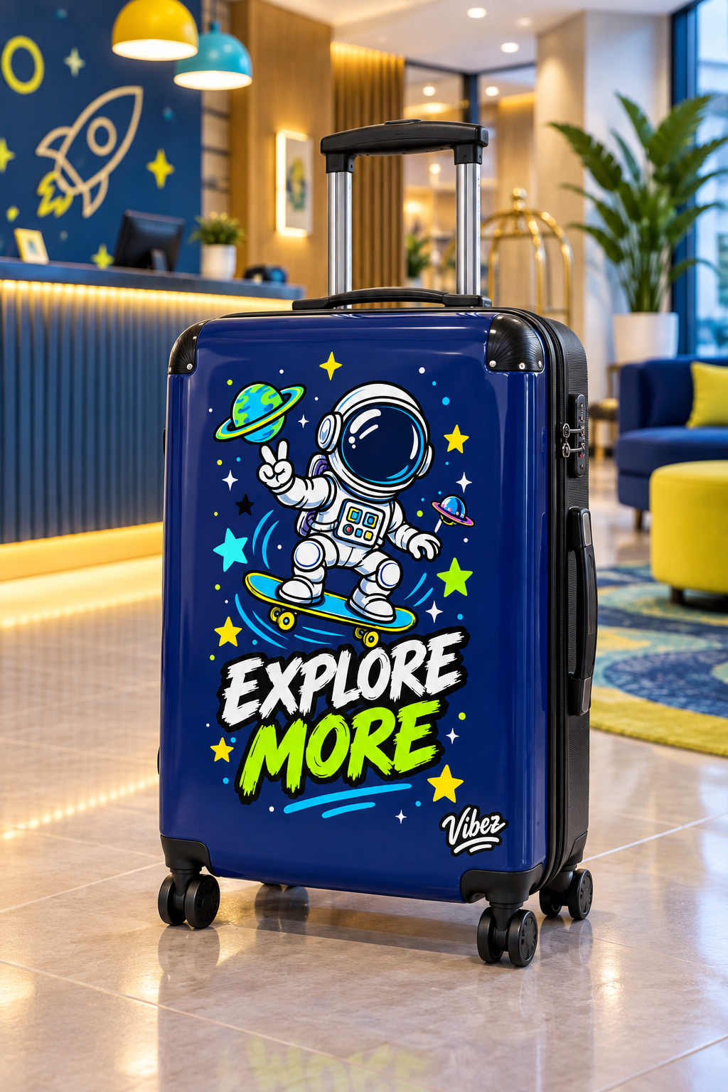 Astronaut Skateboard Explore More Suitcase | Kids Luggage, Space Travel