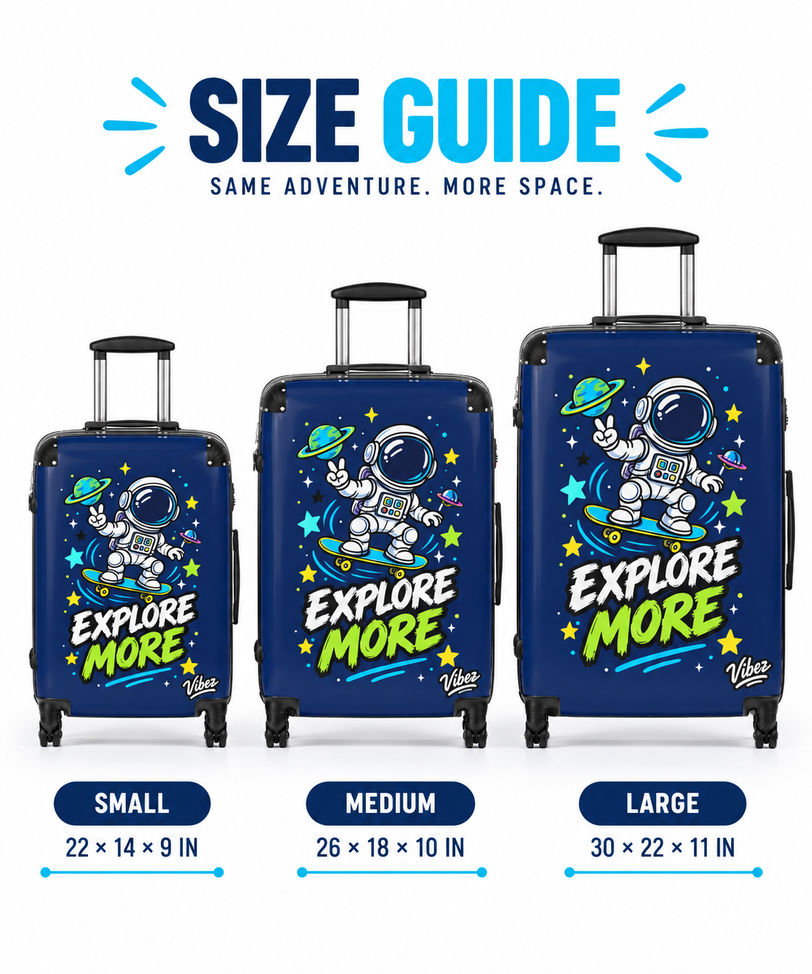 Astronaut Skateboard Explore More Suitcase | Kids Luggage, Space Travel