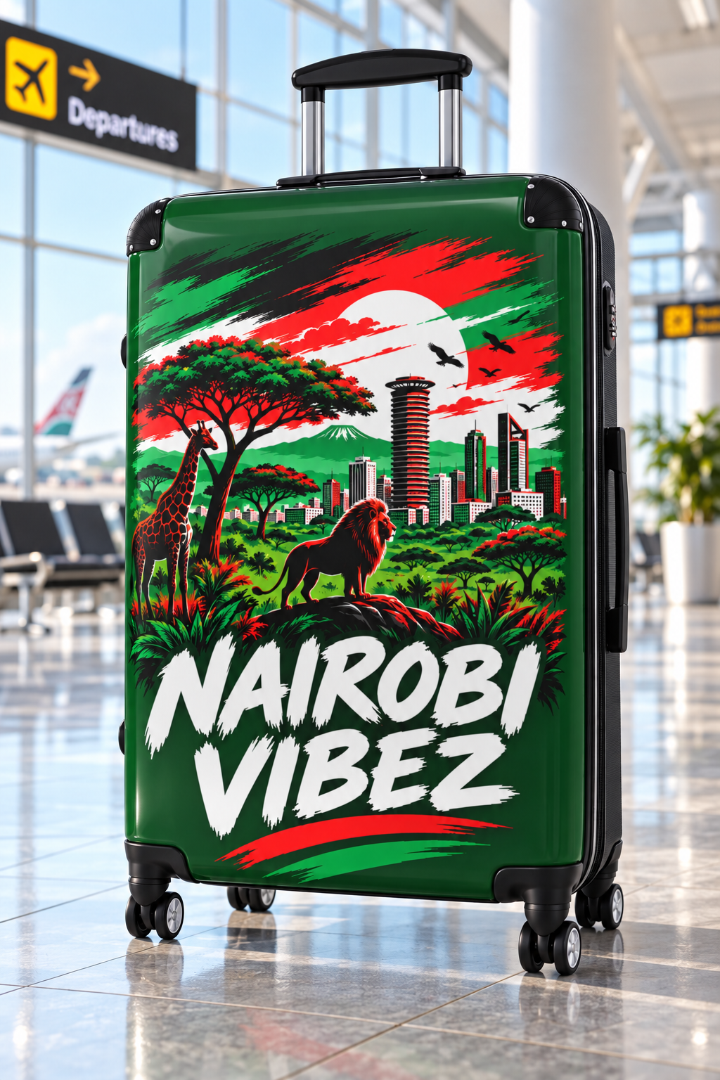 Nairobi Vibez Suitcase | African Safari Skyline Luggage
