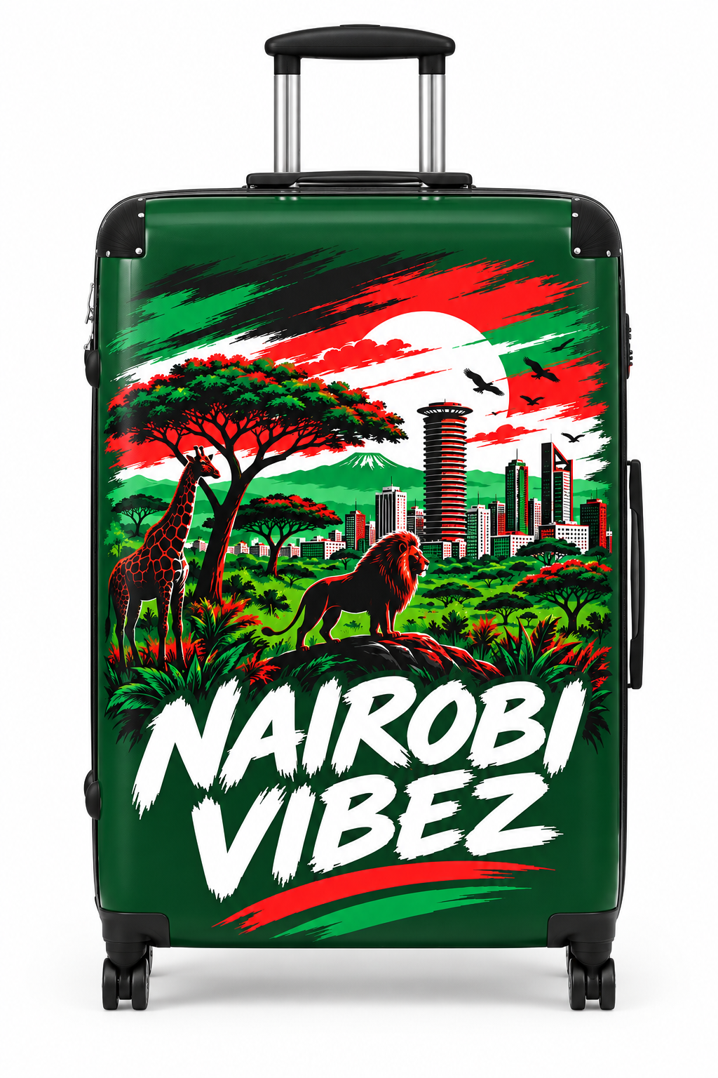 Nairobi Vibez Suitcase | African Safari Skyline Luggage