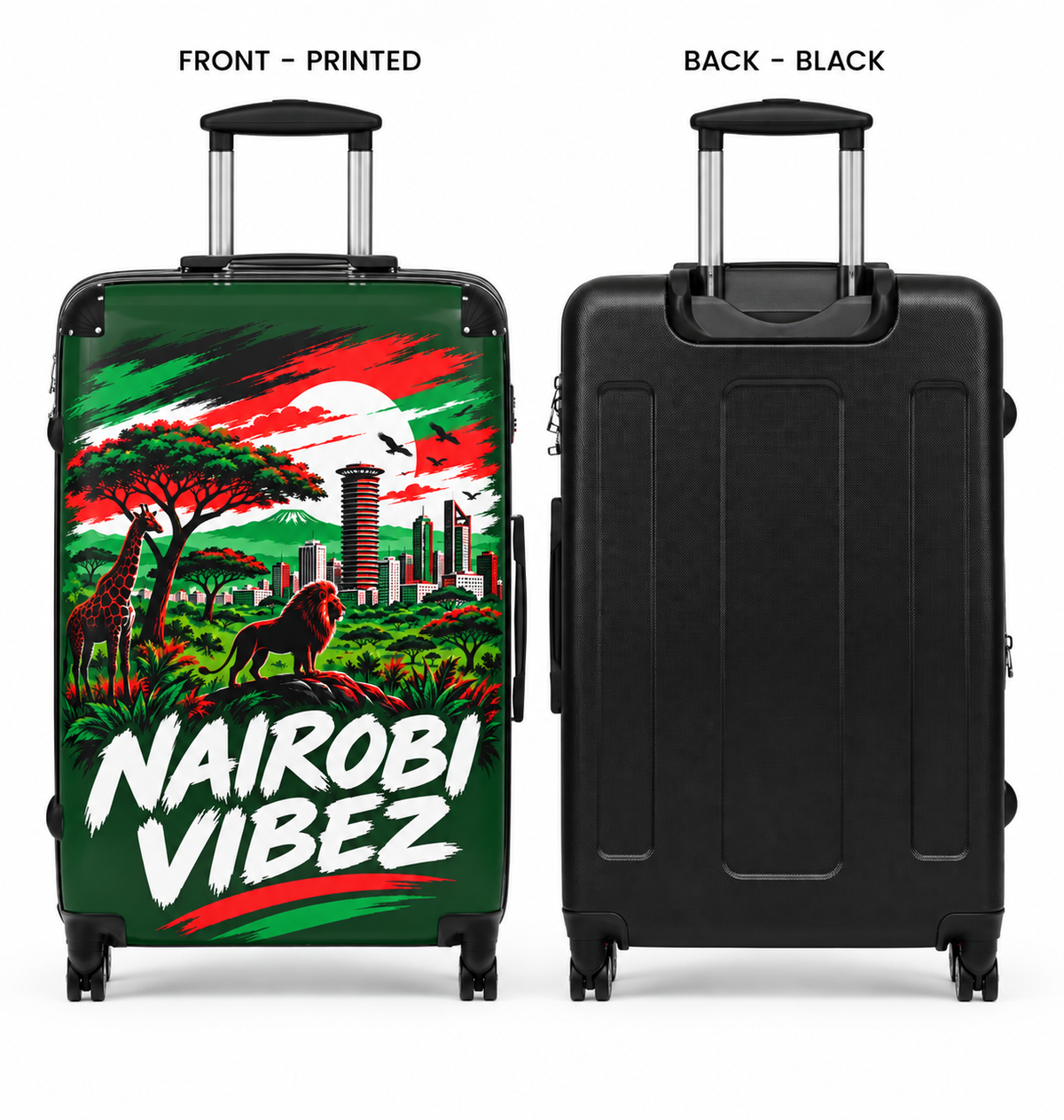 Nairobi Vibez Suitcase | African Safari Skyline Luggage