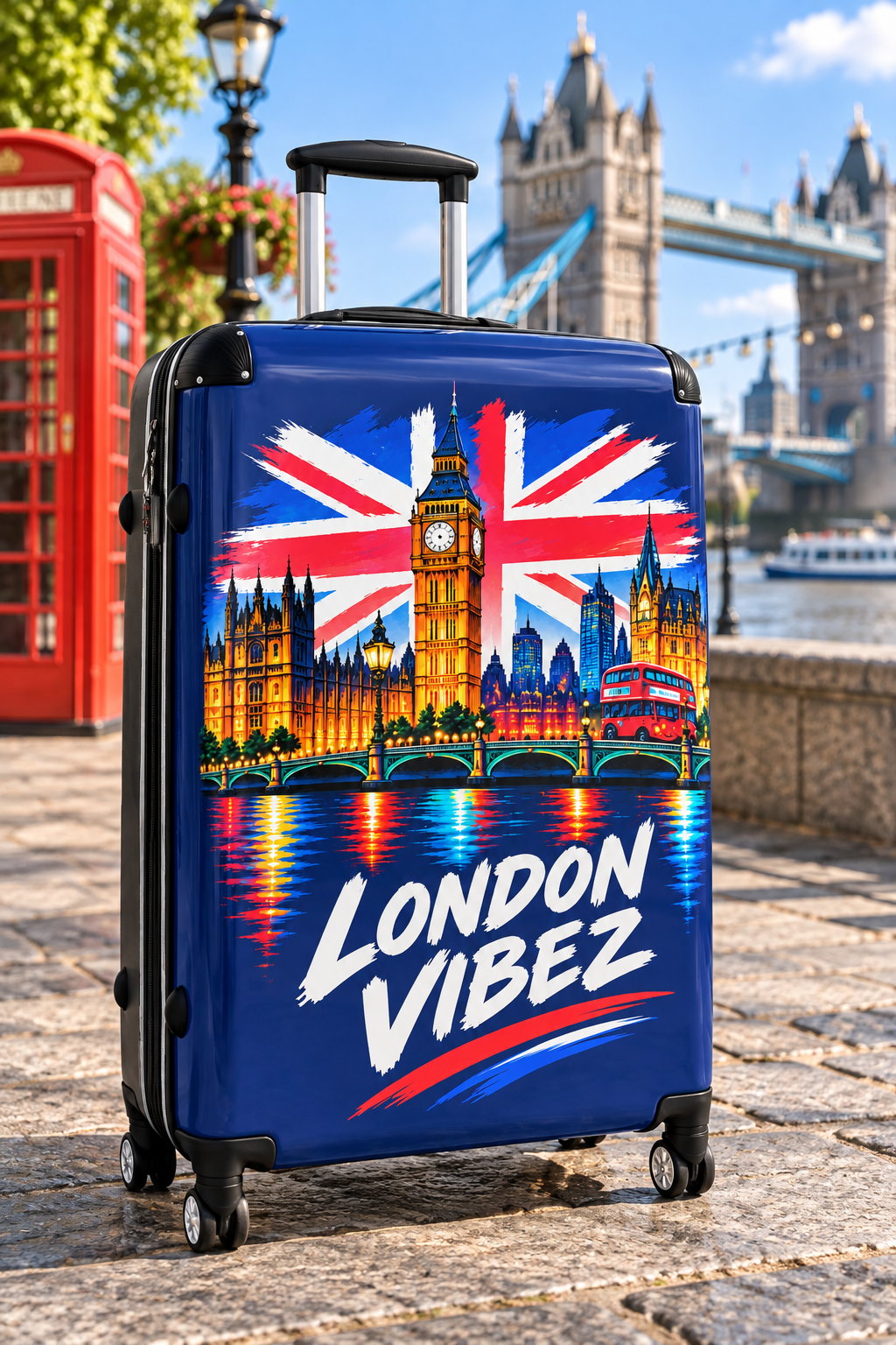 London Vibez Suitcase | Union Jack Big Ben Skyline Carry-On