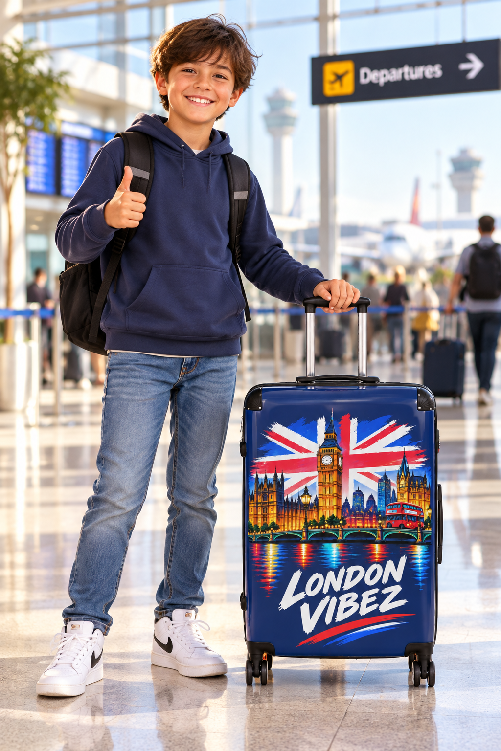 London Vibez Suitcase | Union Jack Big Ben Skyline Carry-On