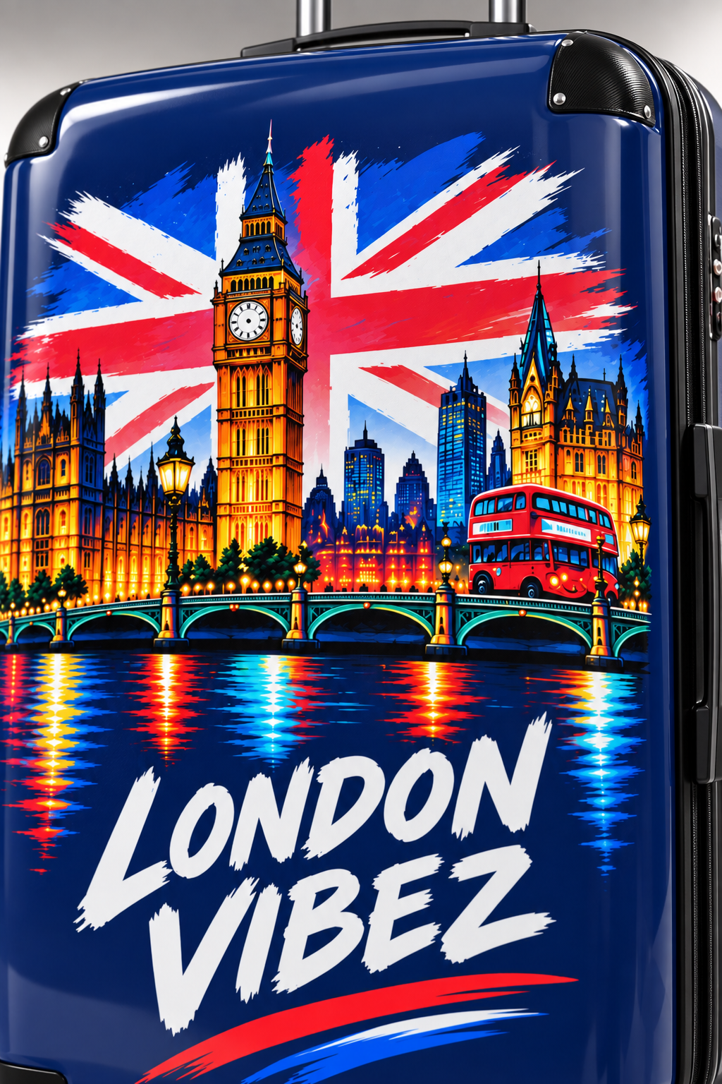 London Vibez Suitcase | Union Jack Big Ben Skyline Carry-On