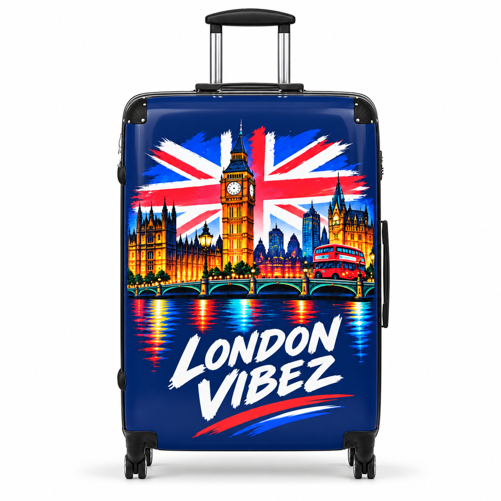 London Vibez Suitcase | Union Jack Big Ben Skyline Carry-On
