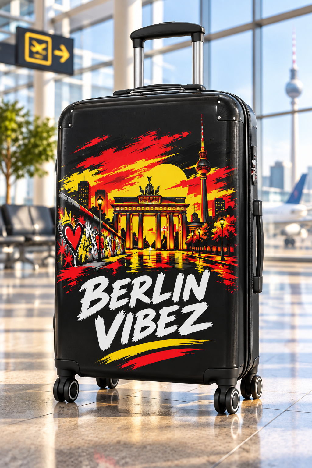 Berlin Vibez Suitcase | Brandenburger Tor Graphic Luggage