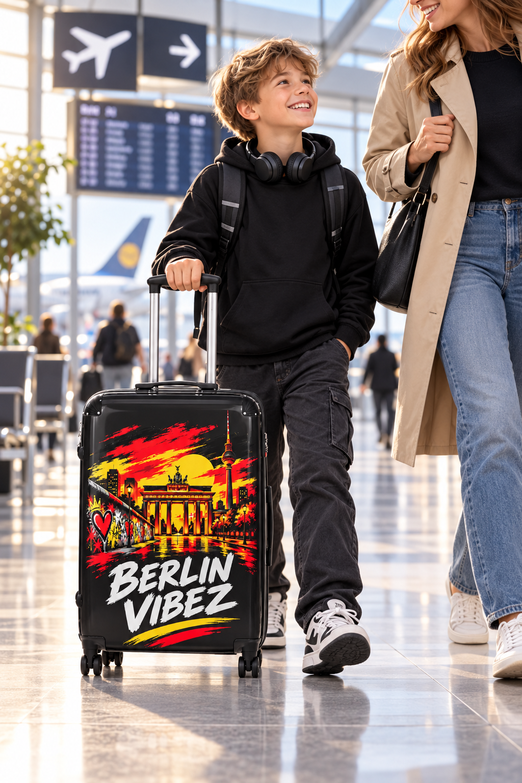 Berlin Vibez Suitcase | Brandenburger Tor Graphic Luggage