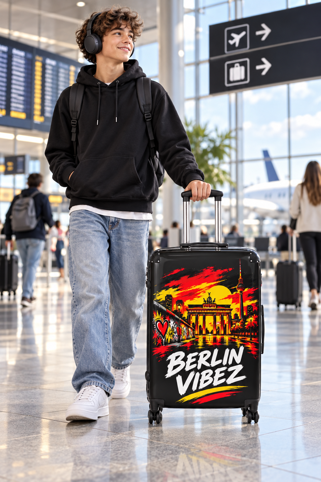 Berlin Vibez Suitcase | Brandenburger Tor Graphic Luggage