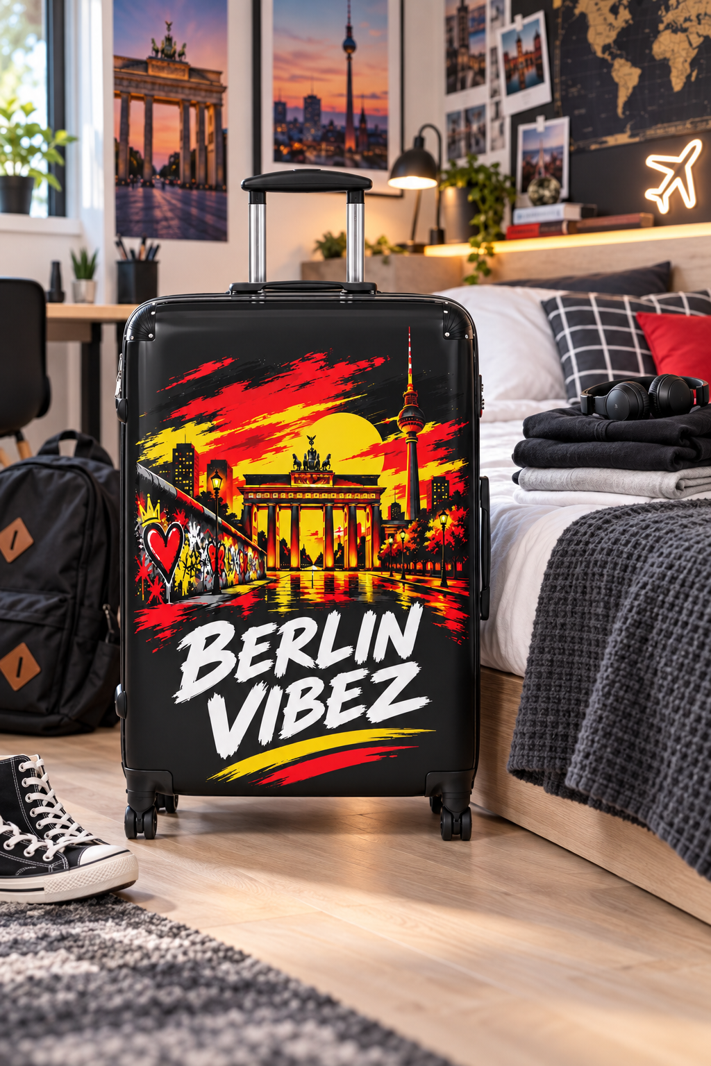 Berlin Vibez Suitcase | Brandenburger Tor Graphic Luggage