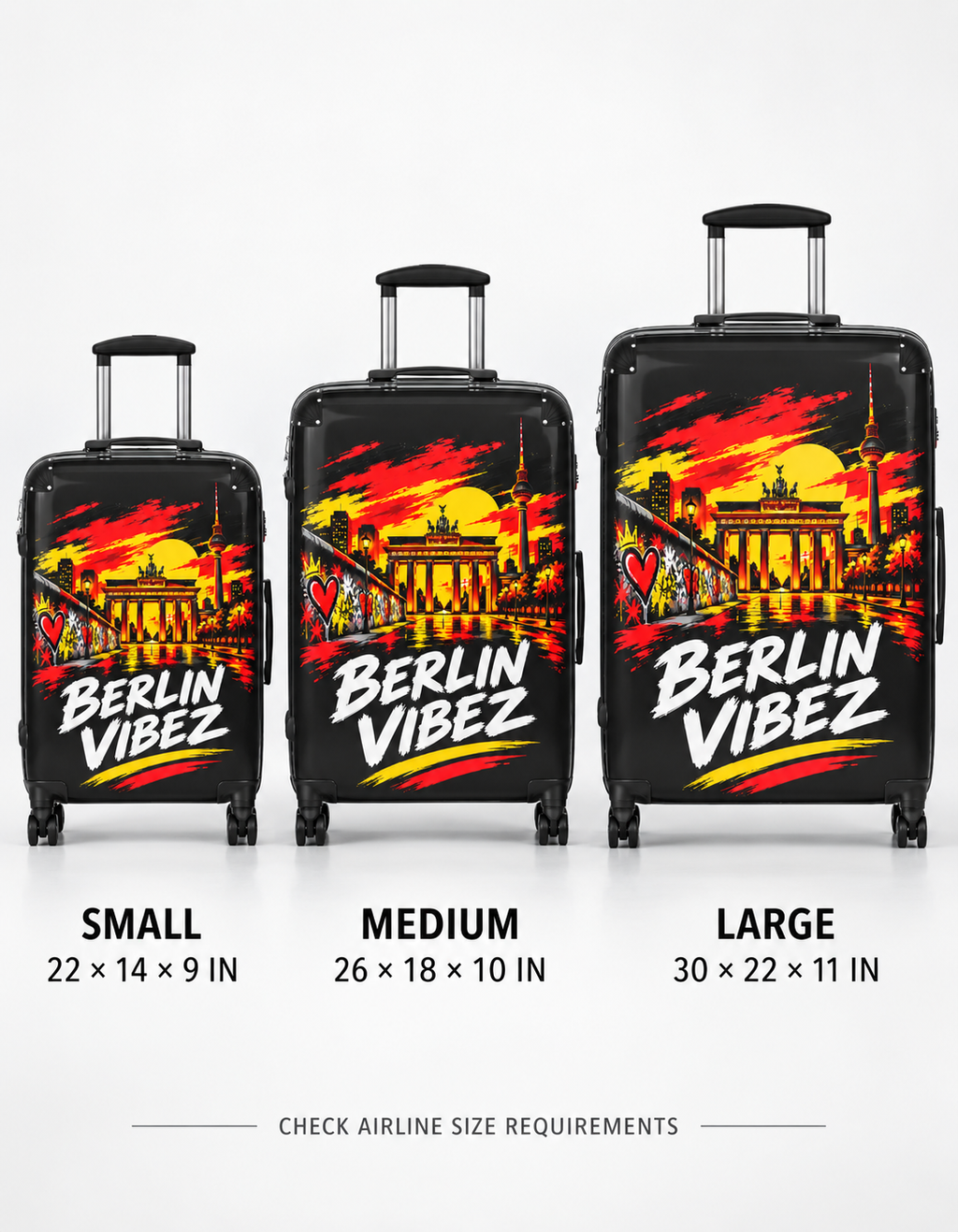 Berlin Vibez Suitcase | Brandenburger Tor Graphic Luggage