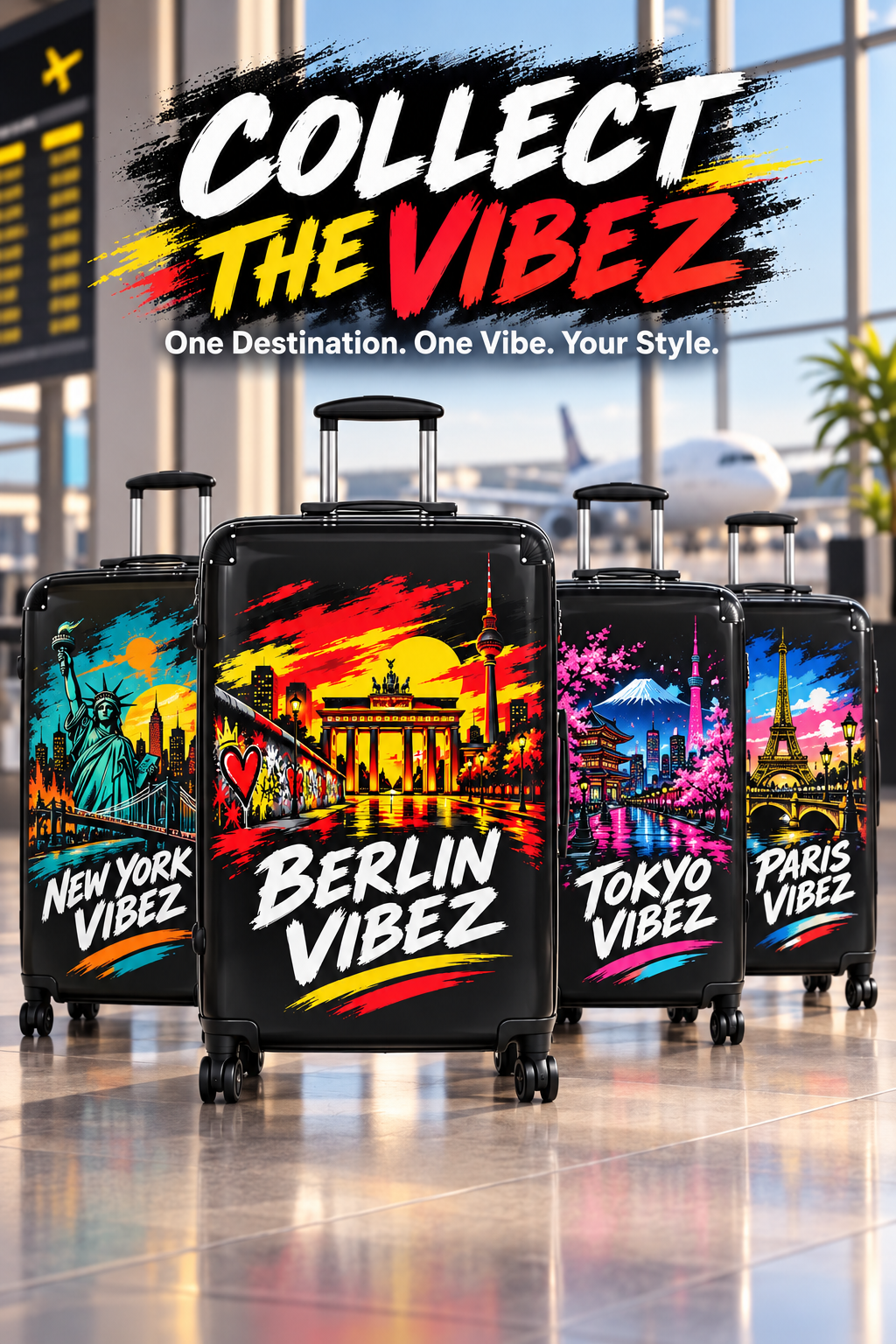 Berlin Vibez Suitcase | Brandenburger Tor Graphic Luggage