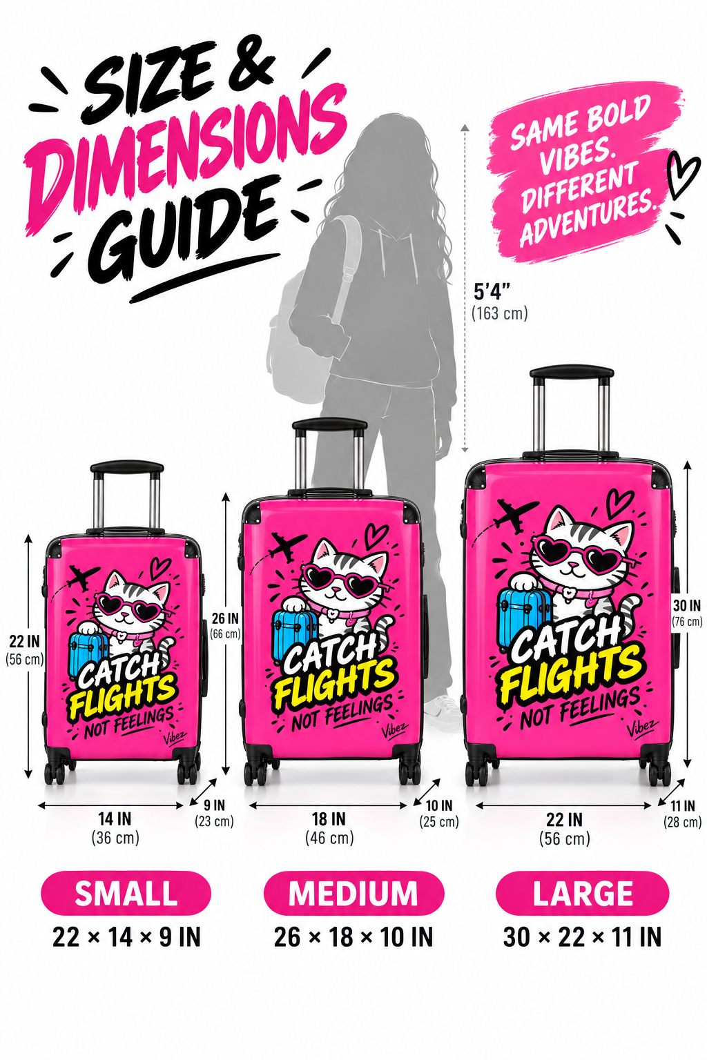 Catch Flights Not Feelings Suitcase