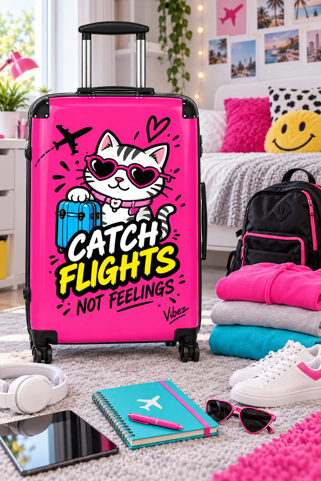 Catch Flights Not Feelings Suitcase
