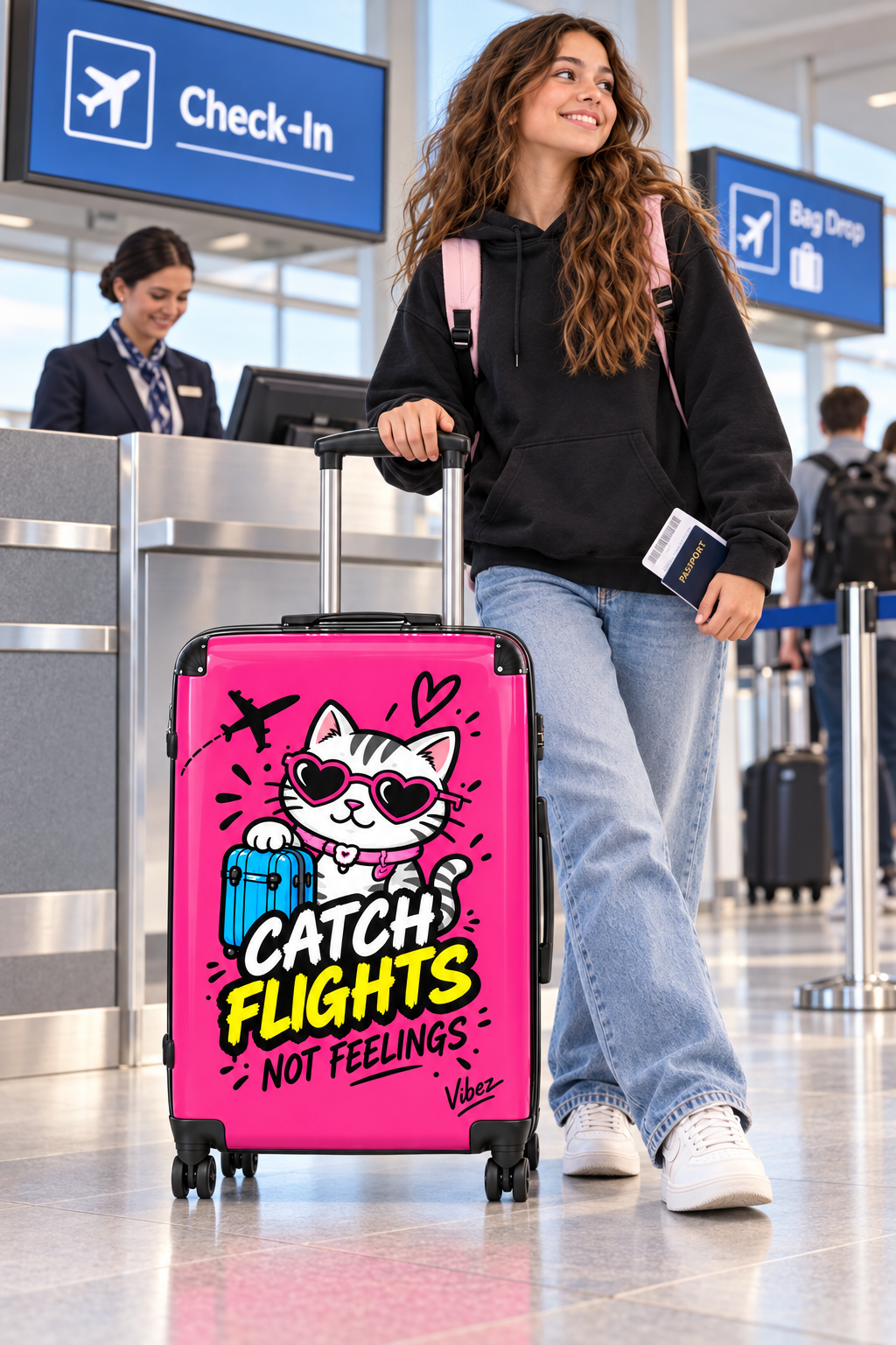 Catch Flights Not Feelings Suitcase