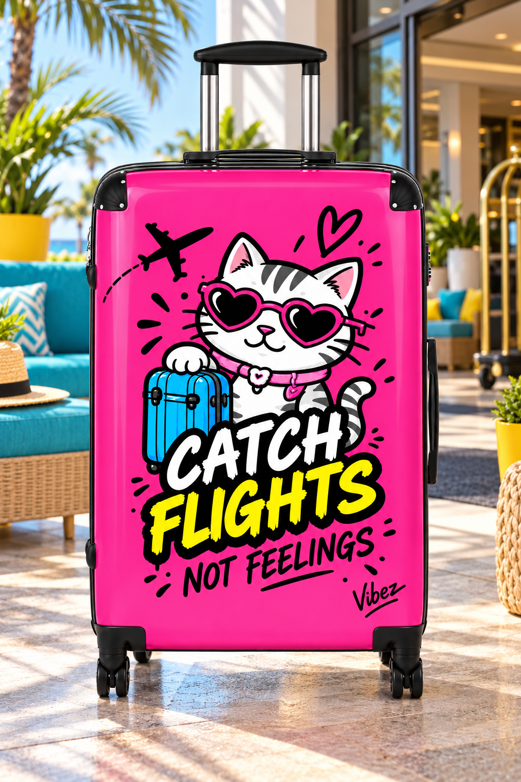 Catch Flights Not Feelings Suitcase