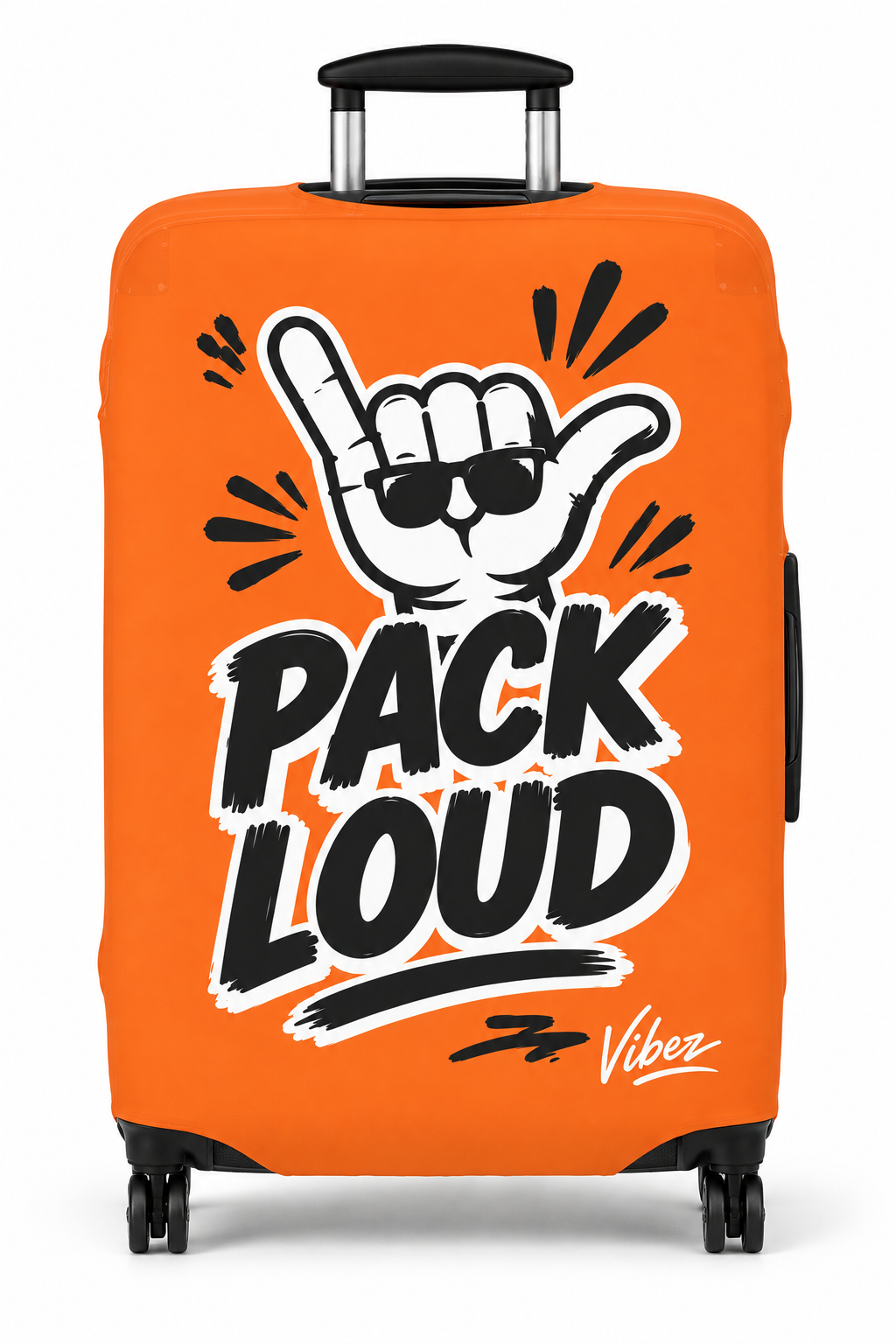Pack Loud Shaka Luggage Cover | Orange Travel Protector