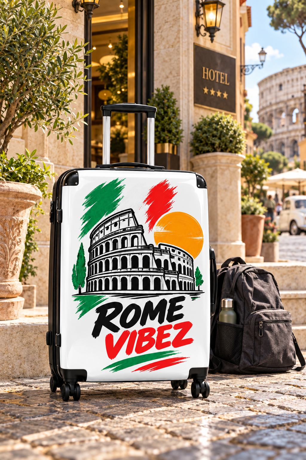 Rome Vibez Suitcase | Colosseum Italy Travel Luggage