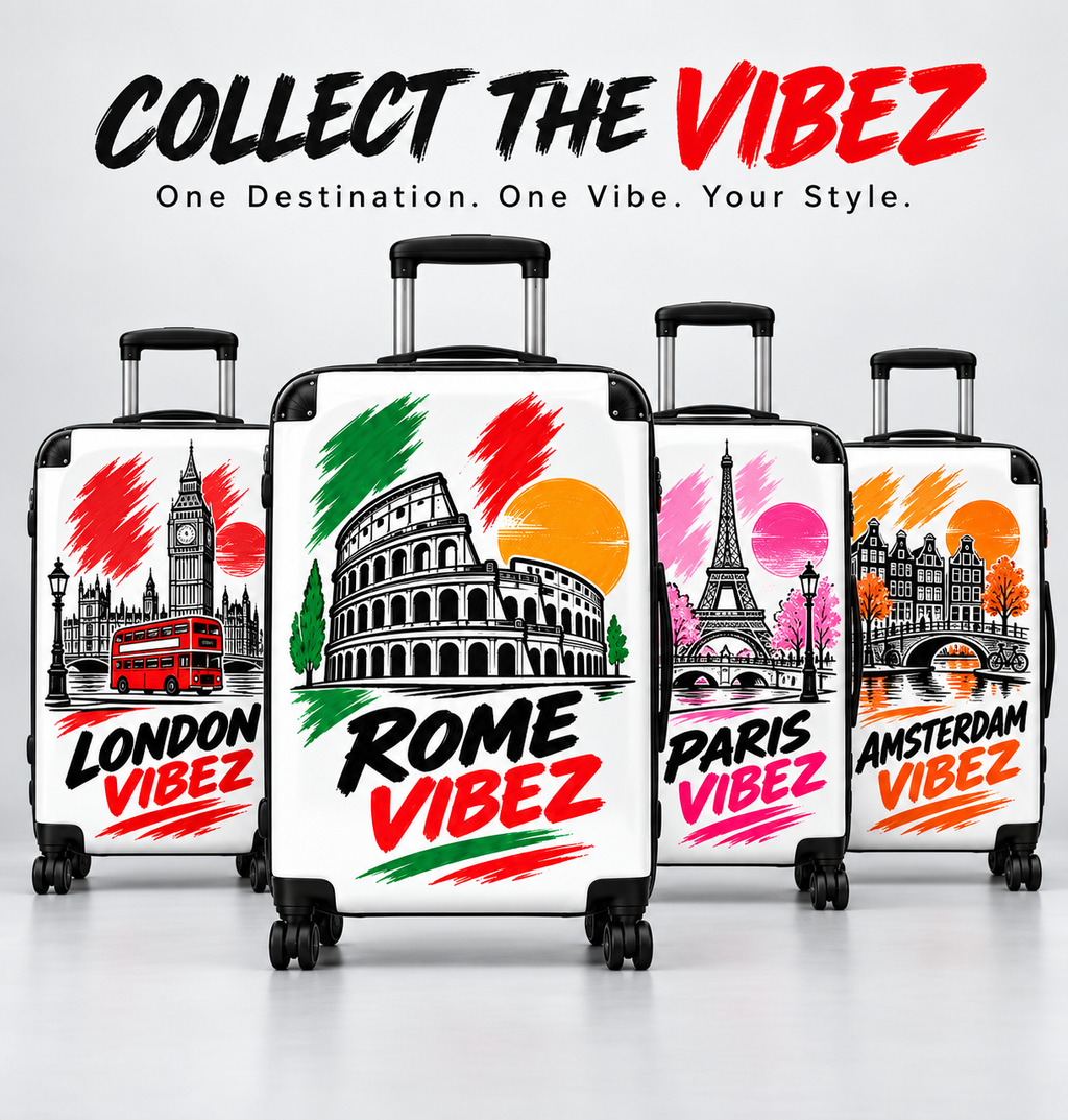 Rome Vibez Suitcase | Colosseum Italy Travel Luggage