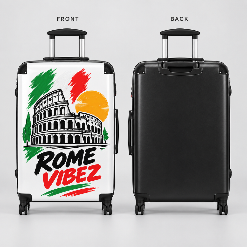Rome Vibez Suitcase | Colosseum Italy Travel Luggage