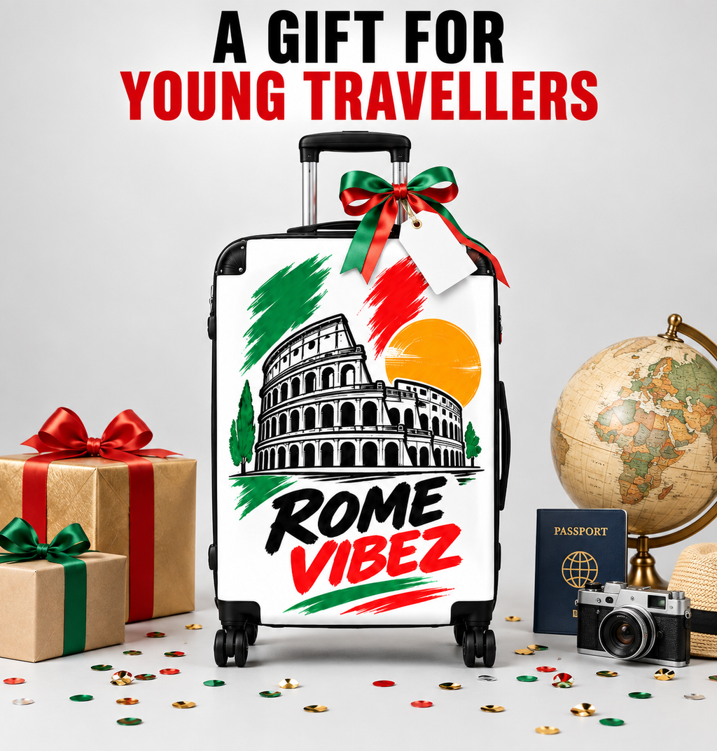 Rome Vibez Suitcase | Colosseum Italy Travel Luggage