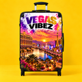 Vegas Vibez Suitcase | Las Vegas Skyline Luggage with Sunset Graphic