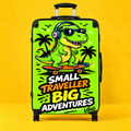 Skateboarding T-Rex "Small Traveller Big Adventures" Suitcase | Kids Luggage