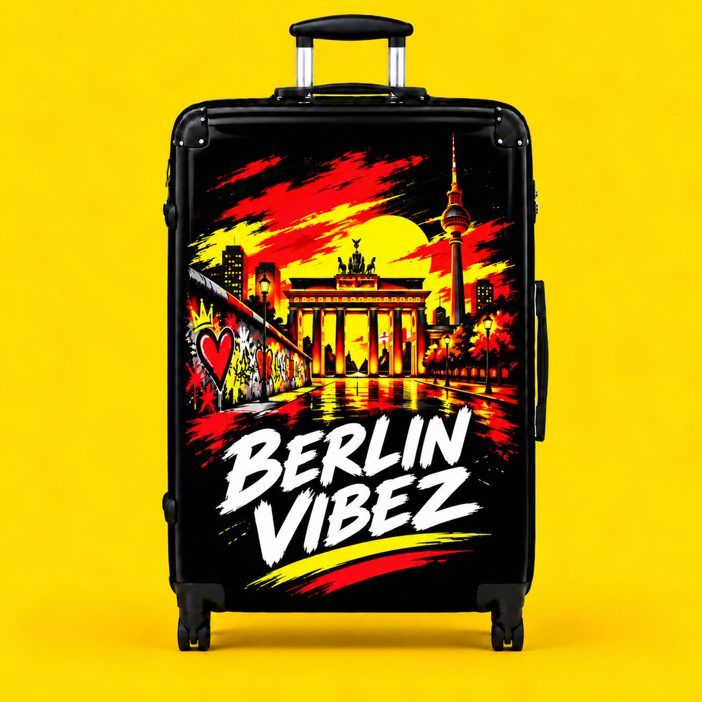 Berlin Vibez Suitcase | Brandenburger Tor Graphic Luggage