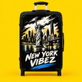 New York Vibez Suitcase | Statue of Liberty Skyline Luggage