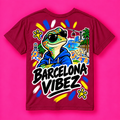 Barcelona Vibez Frog Graphic Kids Jersey | Barcelona beach skate art