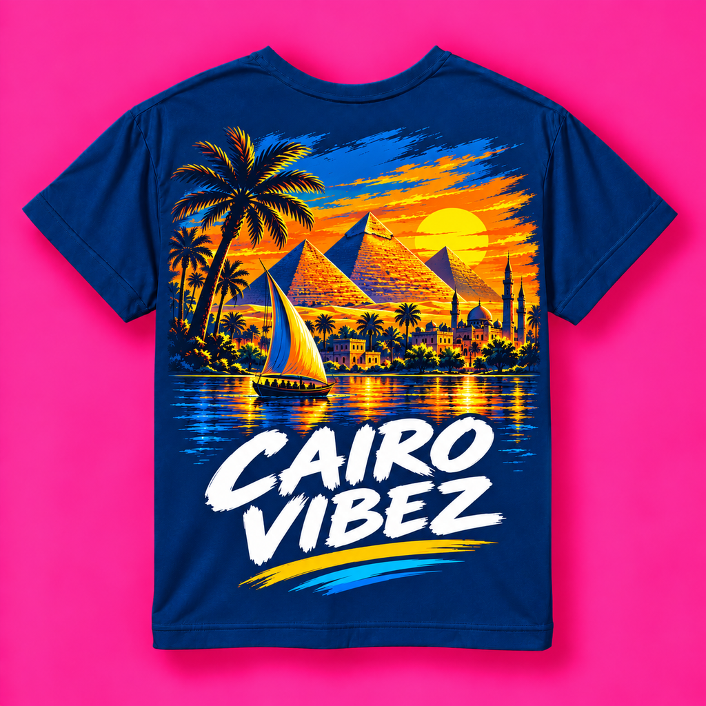 Cairo Vibez Kids Jersey | Egyptian Pyramids Palm Trees Sunset