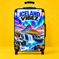 Iceland Vibez Suitcase | Northern Lights Waterfall Travel Luggage