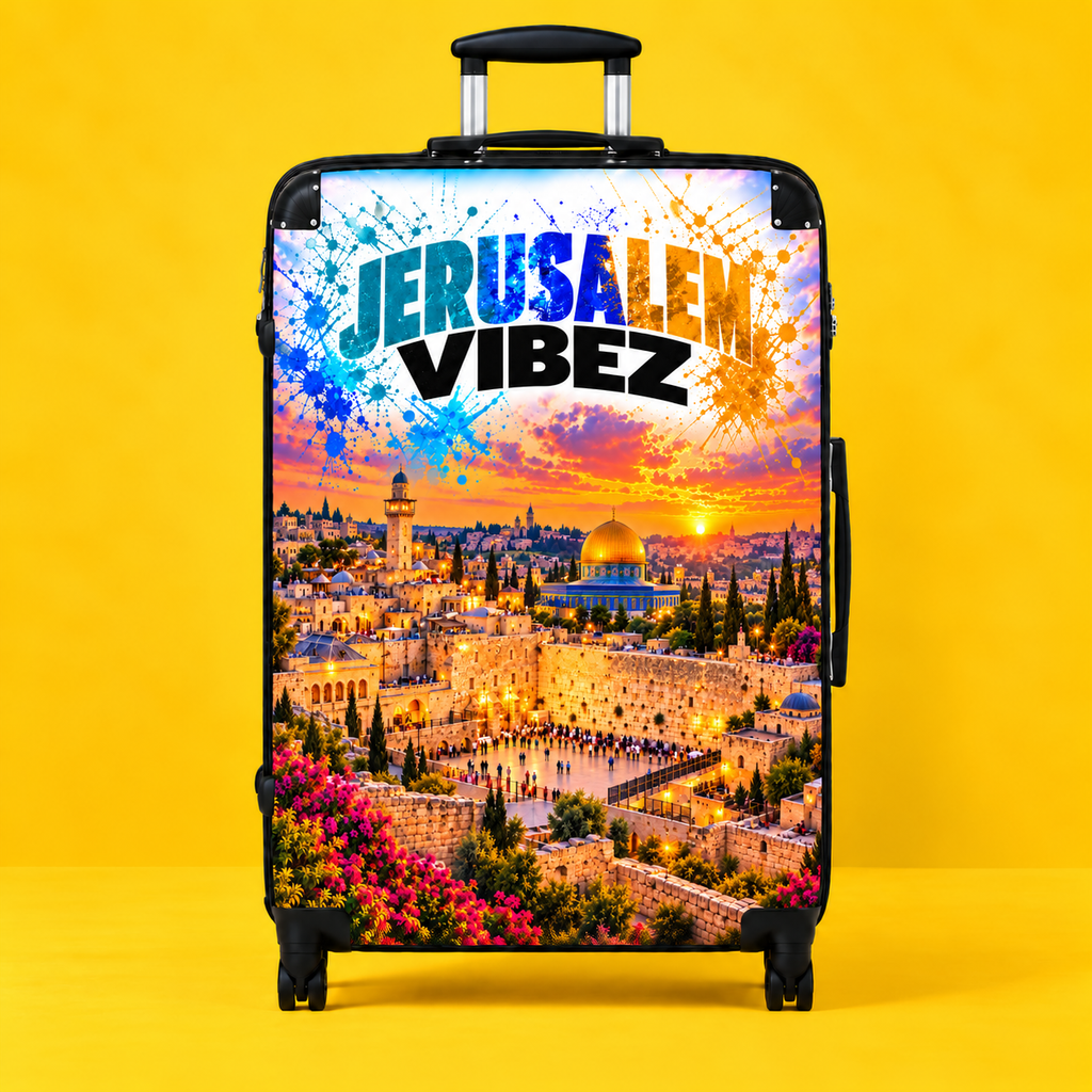 Jerusalem Vibez Suitcase | Scenic Dome of the Rock Travel Luggage