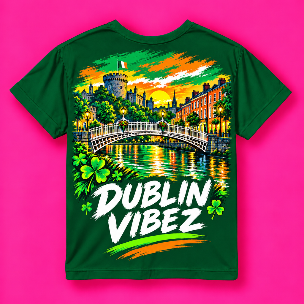 Dublin Vibez Kids Jersey | Ireland St. Patrick's Day Shamrock Tee