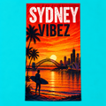 Sydney Australia Towel, Sydney Vibez Travel Towel, Australian Gift, Harbour Bridge Opera House Towel, Hotel Bath Pool Beach Towel