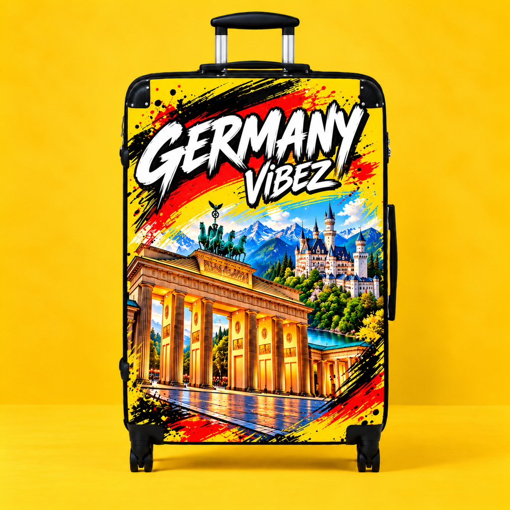 Germany Vibez Suitcase | Brandenburger Tor Neuschwanstein Luggage