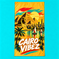 Cairo Vibez Beach Towel | Egyptian Pyramids Sphinx Palm Trees