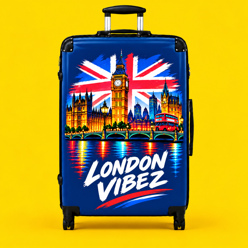 London Vibez Suitcase | Union Jack Big Ben Skyline Carry-On