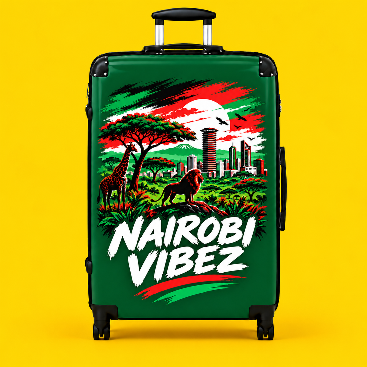 Nairobi Vibez Suitcase | African Safari Skyline Luggage